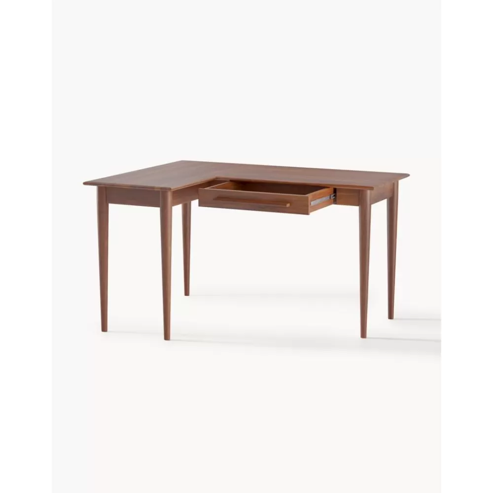 Westwing Collection Escritorios^Escritorio Esquinero De Madera De Mango Con Cajones Paul
