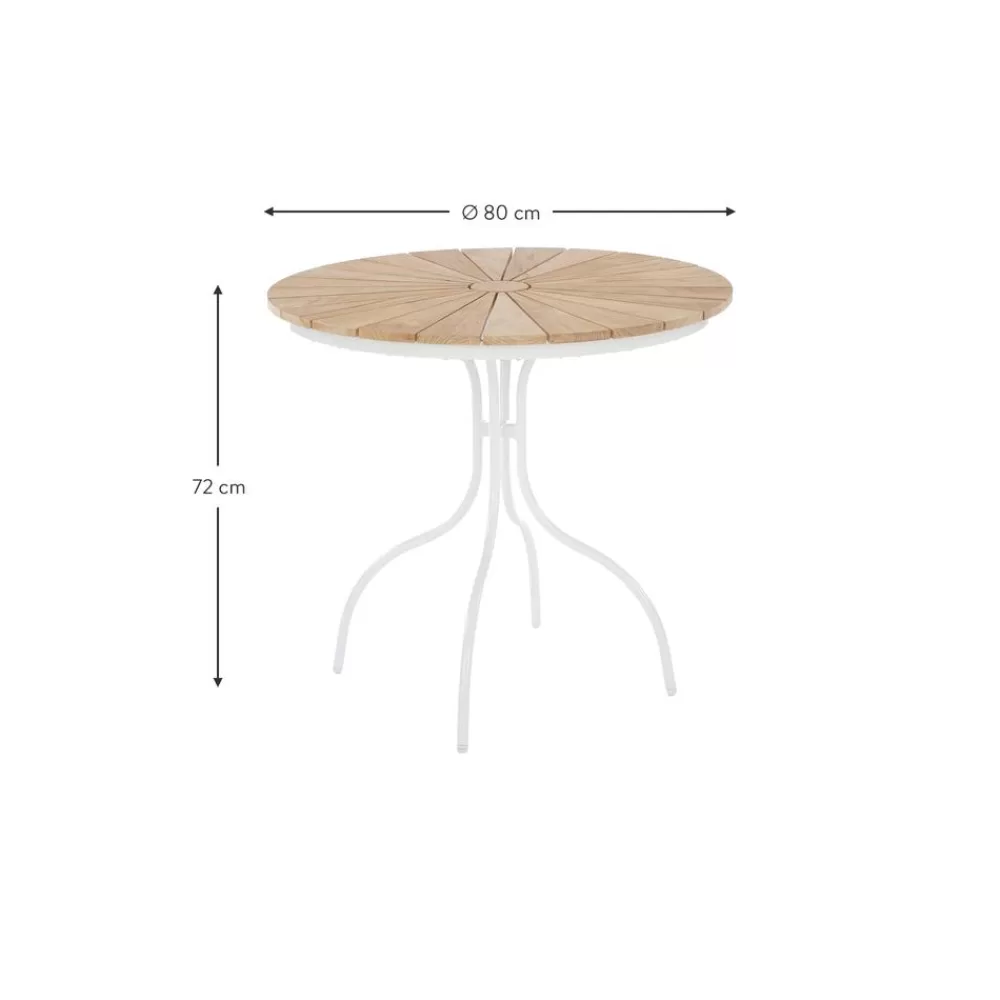 Cinas Muebles De Jardin^Mesa Redonda Para Exterior Hard & Ellen, Tablero De Madera De Teca