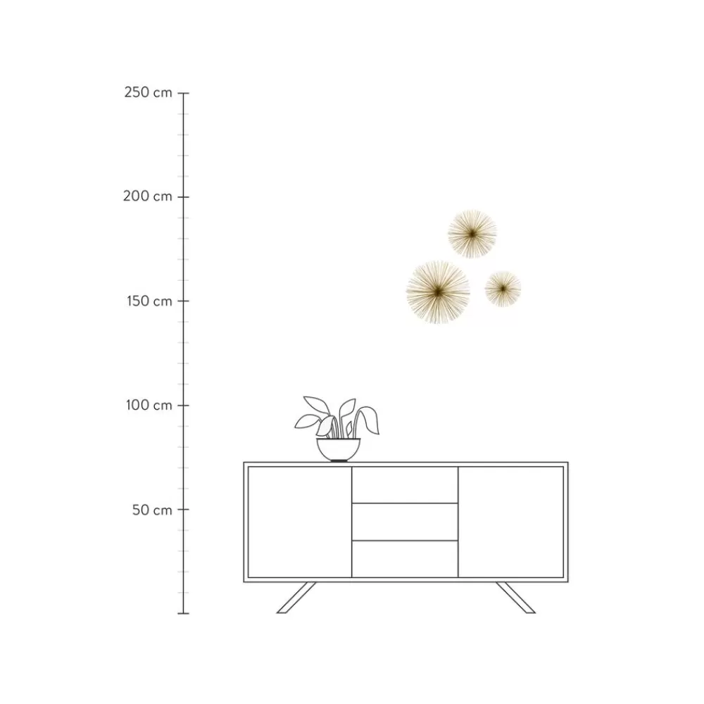 Westwing Collection Objetos Decorativos De Pared^Set Decoraciones De Pared Spike, 3 Pzas.