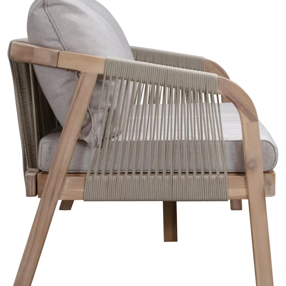 Westwing Collection Muebles De Jardin^Set Lounge Para Exterior De Madera De Acacia Lu, 4 Pzas.