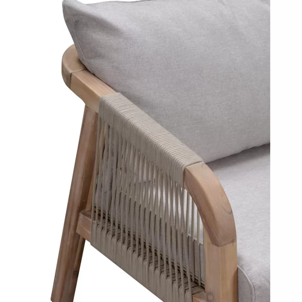 Westwing Collection Muebles De Jardin^Set Lounge Para Exterior De Madera De Acacia Lu, 4 Pzas.
