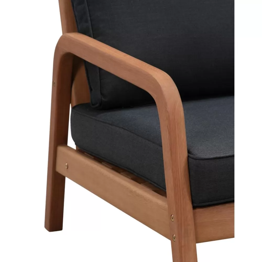 Westwing Collection Muebles De Jardin^Set Lounge Para Exterior De Madera De Eucalipto Bergen, 4 Pzas.
