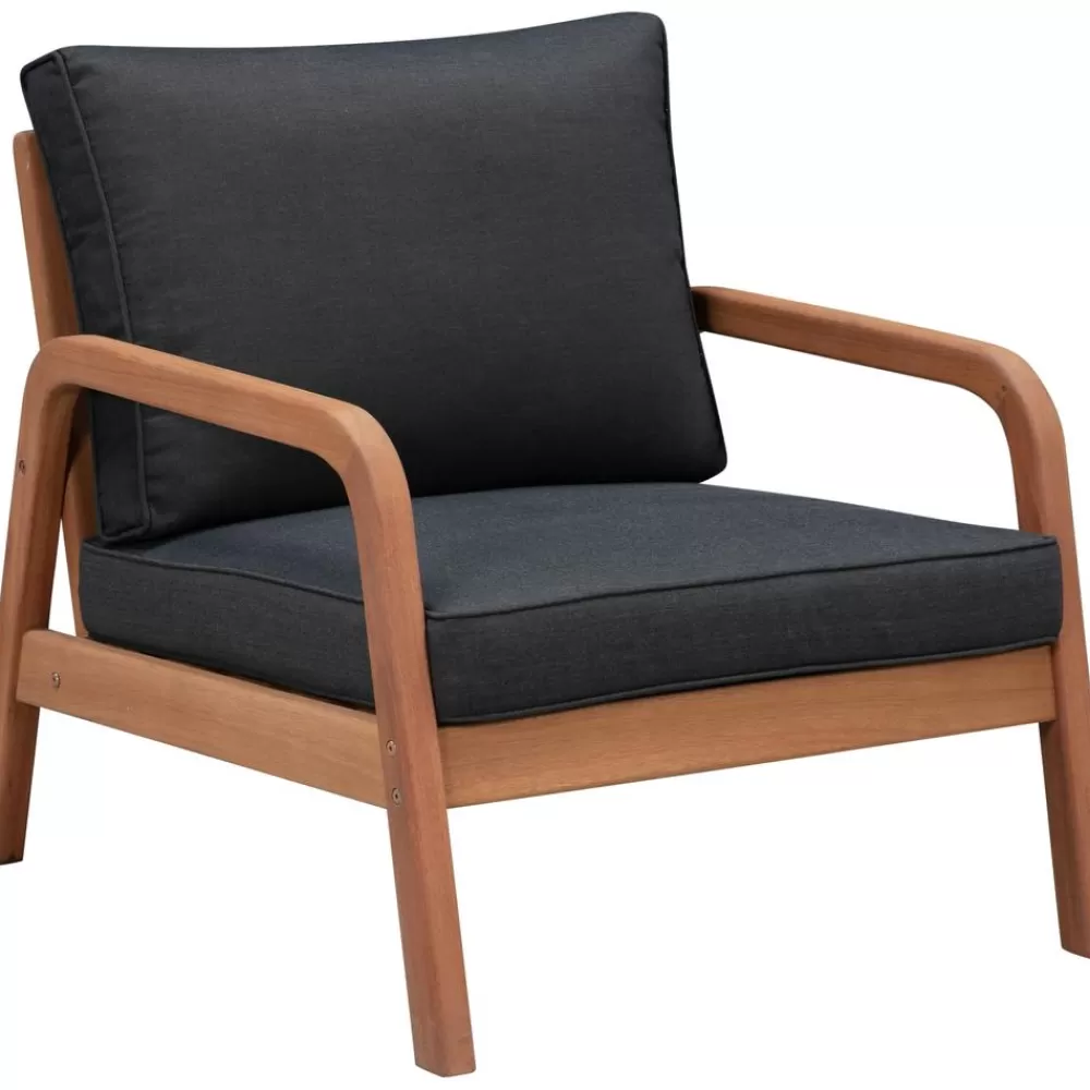 Westwing Collection Muebles De Jardin^Set Lounge Para Exterior De Madera De Eucalipto Bergen, 4 Pzas.