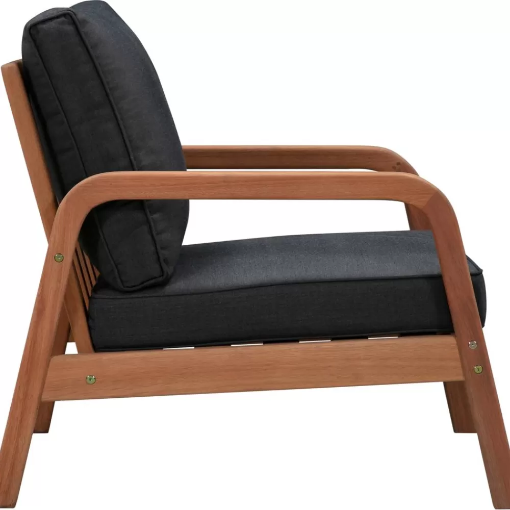 Westwing Collection Muebles De Jardin^Set Lounge Para Exterior De Madera De Eucalipto Bergen, 4 Pzas.