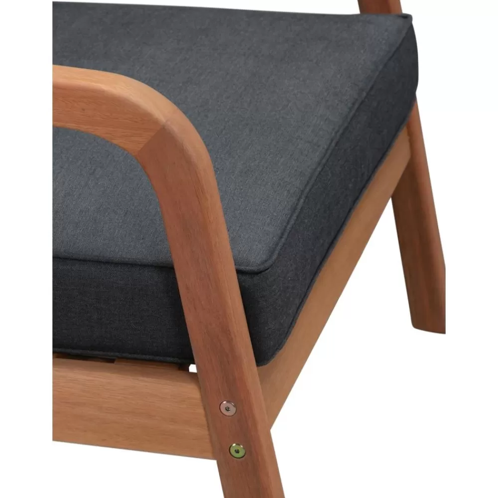Westwing Collection Muebles De Jardin^Set Lounge Para Exterior De Madera De Eucalipto Bergen, 4 Pzas.