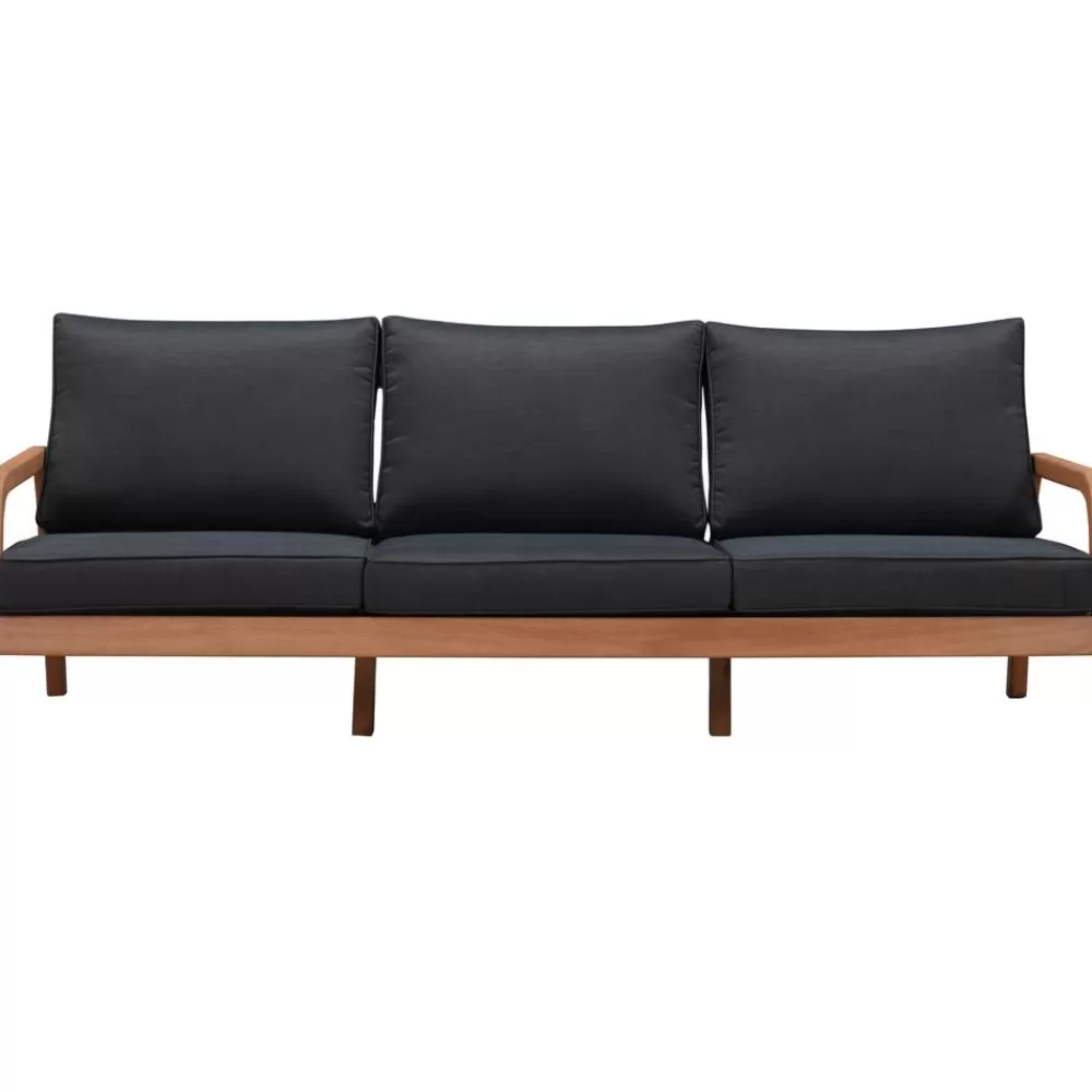 Westwing Collection Muebles De Jardin^Set Lounge Para Exterior De Madera De Eucalipto Bergen, 4 Pzas.