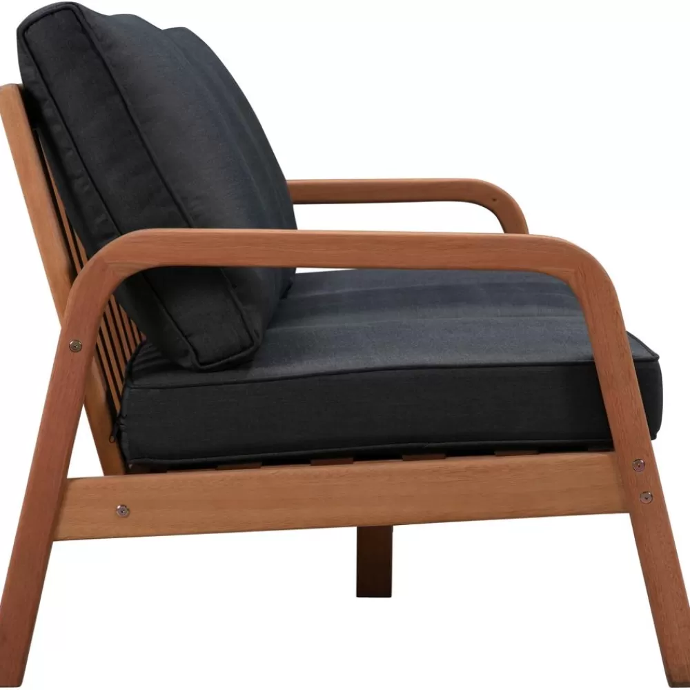 Westwing Collection Muebles De Jardin^Set Lounge Para Exterior De Madera De Eucalipto Bergen, 4 Pzas.