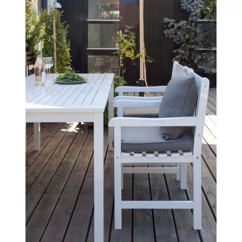 Cinas Muebles De Jardin^Silla Con Reposabrazos Para Exterior De Madera Rosenborg